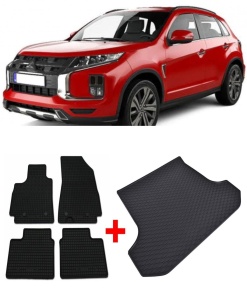 Mitsubishi ASX Set Covorase + tavita portbagaj auto Mitsubishi ASX fabricatie 2017 - 2022, caroserie suv, Facelift II - Img 2