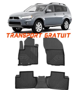 Mitsubishi Outlander II Din 03.2007 - 08.2012, Suv , Set Covorase Auto Tip Tavita Premium 3D, din cauciuc accesorii pentru autoturismul tau - masina v163879