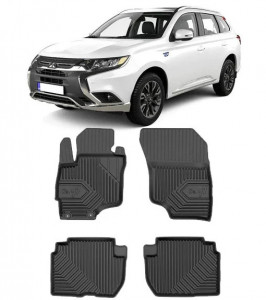 Mitsubishi Outlander III Phev Din 09.2012 - Prezent, Suv , Set Covorase Auto Tip Tavita Premium 3D, din cauciuc accesorii pentru autoturismul tau - masina v168876