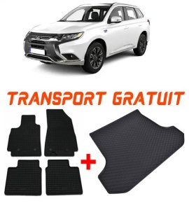 Mitsubishi Outlander III Phev Suv din 09.2012 - Prezent, Set Covorase + tavita portbagaj auto 5 Locuri *1 accesorii pentru autoturismul tau - masina v2084