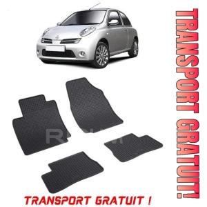 Nissan Micra K12, Hatchback, fabricat din 2002 - 2010, set covorase auto dedicate, din cauciuc 100% Premium - Transport Gratuit