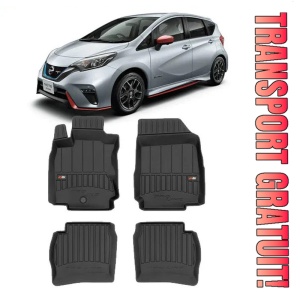 Nissan Note E11, Hatchback, Din 2006 - 09.2013 , Set Covorase Auto Tip Tavita Premium 3D, din cauciuc