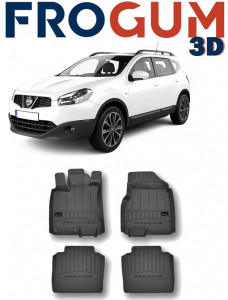 Nissan Qashqai +2, Suv, Din 10.2008 - 01.2014 , Set Covorase Auto Tip Tavita Premium 3D, din cauciuc accesorii pentru autoturismul tau - masina v175533