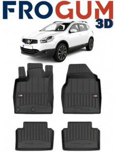 Nissan Qashqai I Din 02.2007 - 01.2014, Suv , Set Covorase Auto Tip Tavita Premium 3D, din cauciuc accesorii pentru autoturismul tau - masina v162865