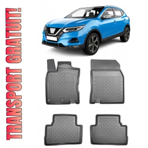 Nissan Qashqai II, Suv, Din 02.2014 - 05.2021 , Set Covorase Auto Tip Tavita Premium 3D, din cauciuc