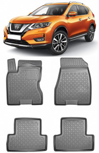 Nissan X-Trail T32, Suv, Din 08.2014 - Prezent , Set Covorase Auto Tip Tavita Premium 3D, din cauciuc accesorii pentru autoturismul tau - masina v175219