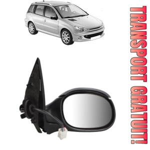 Oglinda Dreapta PEUGEOT 206 SW (2E/K) din 2002 - 2008, Auto, Reglaj electric, Completa
