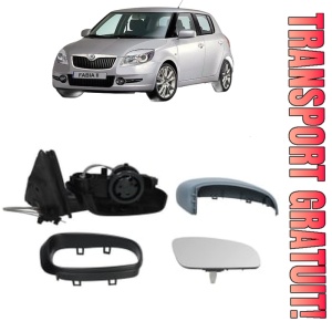 Oglinda Dreapta SKODA FABIA II (542) din 2006 - 2014, Auto, Reglaj mecanic, Completa