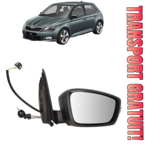 Oglinda Dreapta SKODA FABIA III (NJ3) din 2014 - 2021, Auto, Reglaj mecanic, Completa