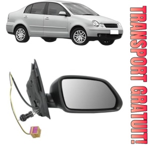 Oglinda Dreapta Volkswagen POLO IV Saloon (9A4, 9A2, 9N2, 9A6) din 2002 - 2012, Auto, Reglaj mecanic, Completa