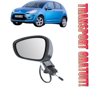 Oglinda Stanga CITROEN C3 II Hatchback Van (SC_) din 2010 - 2016, Auto, Reglaj electric, Completa