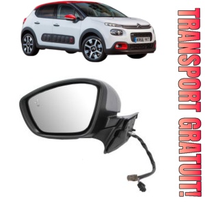 Oglinda Stanga CITROEN C3 III Van (SX_, SY_) din 2016 - 2019, Auto, Reglaj electric, Completa