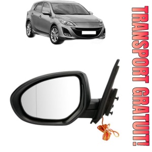 Oglinda Stanga MAZDA 3 (BL) din 2008 - 2014, Auto, Reglaj electric, Completa