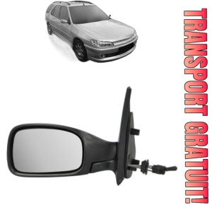 Oglinda Stanga PEUGEOT 306 Estate Van (N_, 7_) din 1997 - 2000, Auto, Reglaj mecanic, Completa