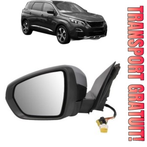 Oglinda Stanga PEUGEOT 5008 II (MC_, MJ_, MR_, M4_) din 2016 - 2023, Auto, Reglaj electric, Completa
