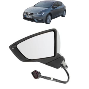 Oglinda Stanga SEAT LEON Hatchback Van (5F1) din 2015 - 2020, Auto, Reglaj electric, Completa - Img 2
