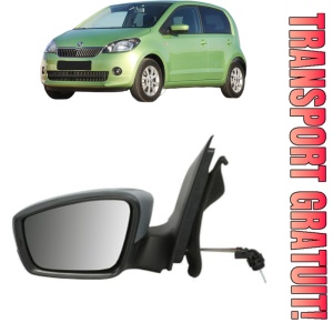 Oglinda Stanga SKODA CITIGO (NF1) din 2011 - 2019, Auto, Reglaj mecanic, Completa