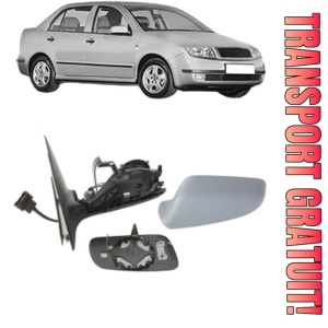 Oglinda Stanga SKODA FABIA I Saloon (6Y3) din 1999 - 2007, Auto, Reglaj electric, Completa