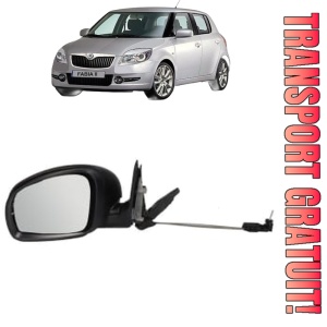 Oglinda Stanga SKODA FABIA II (542) din 2006 - 2014, Auto, Reglaj mecanic, Completa
