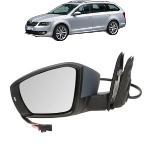 Oglinda Stanga SKODA OCTAVIA III Combi (5E5, 5E6) din 2012 - 2020, Auto, Reglaj electric, Completa - Img 2