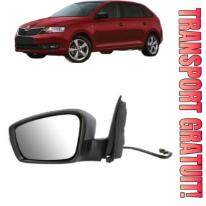Oglinda Stanga SKODA RAPID Spaceback (NH1) din 2012 - 2019, Auto, Reglaj electric, Completa
