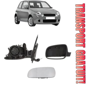 Oglinda Stanga Volkswagen LUPO I (6X1, 6E1) din 1998 - 2005, Auto, Reglaj mecanic, Completa