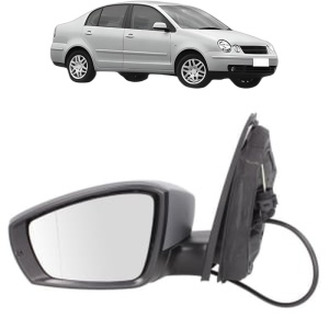 Oglinda Stanga Volkswagen POLO IV Saloon (9A4, 9A2, 9N2, 9A6) din 2002 - 2012, Auto, Reglaj mecanic, Completa - Img 2