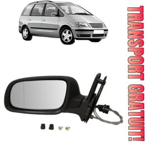 Oglinda Stanga Volkswagen SHARAN (7M8, 7M9, 7M6) din 1995 - 2010, Auto, Reglaj mecanic, Completa