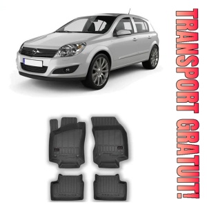 Opel Astra H, Coupe, Din 2004 - 12.2014 , Set Covorase Auto Tip Tavita Premium 3D, din cauciuc - Img 1
