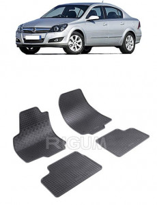 Opel Astra H, Sedan, fabricat din 2004 - 12.2014, set covorase auto dedicate, din cauciuc 100% Premium accesorii pentru autoturismul tau - masina v158279