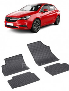 Opel Astra K, Hatchback, fabricat din 11.2015 - Prezent, set covorase auto dedicate, din cauciuc 100% Premium accesorii pentru autoturismul tau - masina v155090