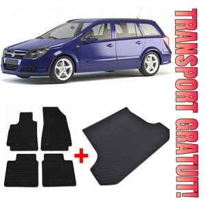 Opel Astra Set Covorase + tavita portbagaj auto Opel Astra H fabricatie 2004 - 12.2014, caroserie combi