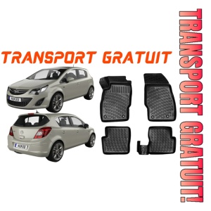 Opel Corsa D 2006-2014 Set 4 covorase auto din cauciuc tip tavita premium line 3D