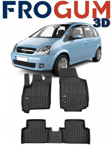 Opel MerIVa A Din 02.2003 - 2010, Van , Set Covorase Auto Tip Tavita Premium 3D, din cauciuc accesorii pentru autoturismul tau - masina v165133
