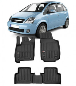 Opel MerIVa A Din 02.2003 - 2010, Van , Set Covorase Auto Tip Tavita Premium 3D, din cauciuc accesorii pentru autoturismul tau - masina v165134