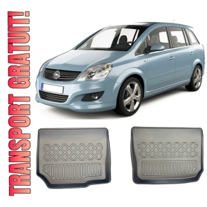 Opel Zafira B, Van, Din 05.2005 - 2014, Rand 3 , Set Covorase Auto Tip Tavita Premium 3D, din cauciuc