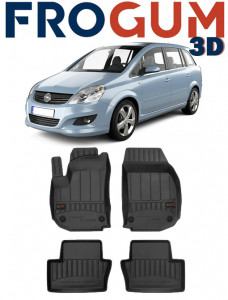 Opel Zafira B, Van, Din 05.2005 - 2014 , Set Covorase Auto Tip Tavita Premium 3D, din cauciuc accesorii pentru autoturismul tau - masina v173936