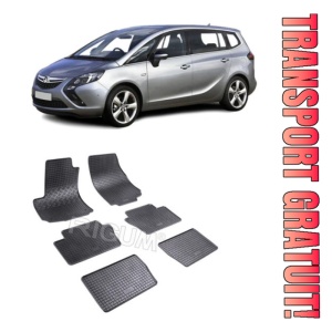 Opel Zafira B, Van, fabricat din 05.2005 - 2014, 7 Locuri, set covorase auto dedicate, din cauciuc 100% Premium