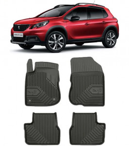 Peugeot 2008 I Din 04.2013 - 12.2019, Suv , Set Covorase Auto Tip Tavita Premium 3D, din cauciuc accesorii pentru autoturismul tau - masina v166764