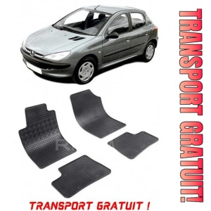 Peugeot 206, Hatchback, fabricat din 1998 - 2010, set covorase auto dedicate, din cauciuc 100% Premium - Transport Gratuit