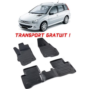 Peugeot 206 Set 4 covorase auto din cauciuc tip tavita premium line 3D - Transport Gratuit! accesorii pentru autoturismul tau - masina v48543