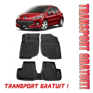 Peugeot 207 (2006-2012) Set covorase auto cauciuc G.Modern Line 3D transport gratuit