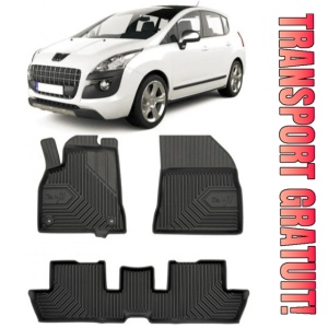 Peugeot 3008 I Din 05.2009 - 10.2016, Suv , Set Covorase Auto Tip Tavita Premium 3D, din cauciuc
