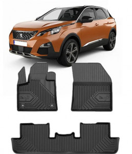 Peugeot 3008 II Din 11.2016 - Prezent, Suv , Set Covorase Auto Tip Tavita Premium 3D, din cauciuc accesorii pentru autoturismul tau - masina v164256