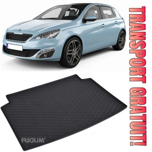 Peugeot 308 Tavita pentru portbagaj din cauciuc, compatibila Peugeot 308 III fabricatie 12.2021 - prezent, caroserie hatchback, portbagaj inferior, fara podea reglabila pe inaltime