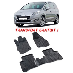 Peugeot 5008 I 2009-2016 Set 4 covorase auto din cauciuc tip tavita premium line 3D - Transport Gratuit!