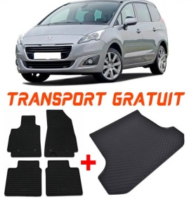 Peugeot 5008 I Suv din 05.2009 - 06.2017 *4, Set Covorase + tavita portbagaj auto accesorii pentru autoturismul tau - masina v820