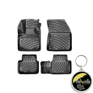 Peugeot 5008 II 2017- Set 4 covorase auto din cauciuc tip tavita premium line 3D accesorii pentru autoturismul tau - masina v242164