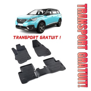 Peugeot 5008 II 2017-2025 Set 4 covorase auto din cauciuc tip tavita premium line 3D - Transport Gratuit!