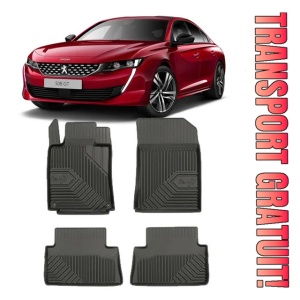 Peugeot 508 I Din 01.2011 - 09.2018, Sedan , Set Covorase Auto Tip Tavita Premium 3D, din cauciuc